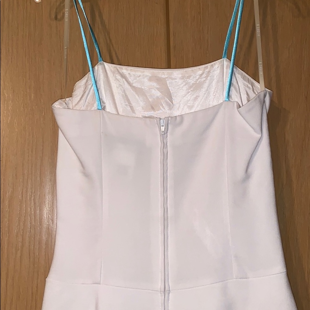 White Dress with Aqua Blue Bow - Picture 6 of 6